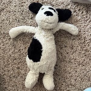 Jellycat Black and White Stuffed Dog